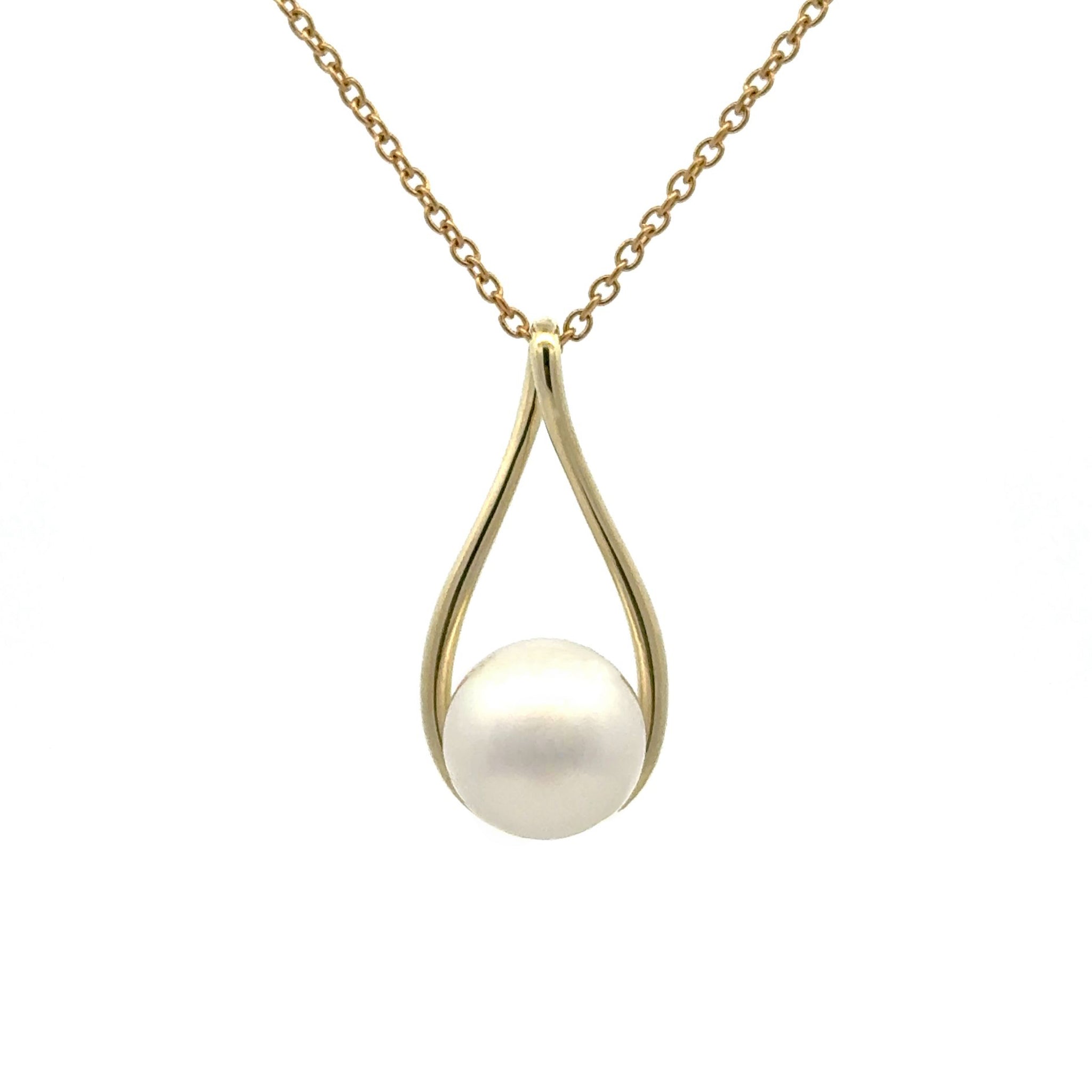 9K Yellow Gold Australian South Sea Cultured 11-12mm Pearl Pendant