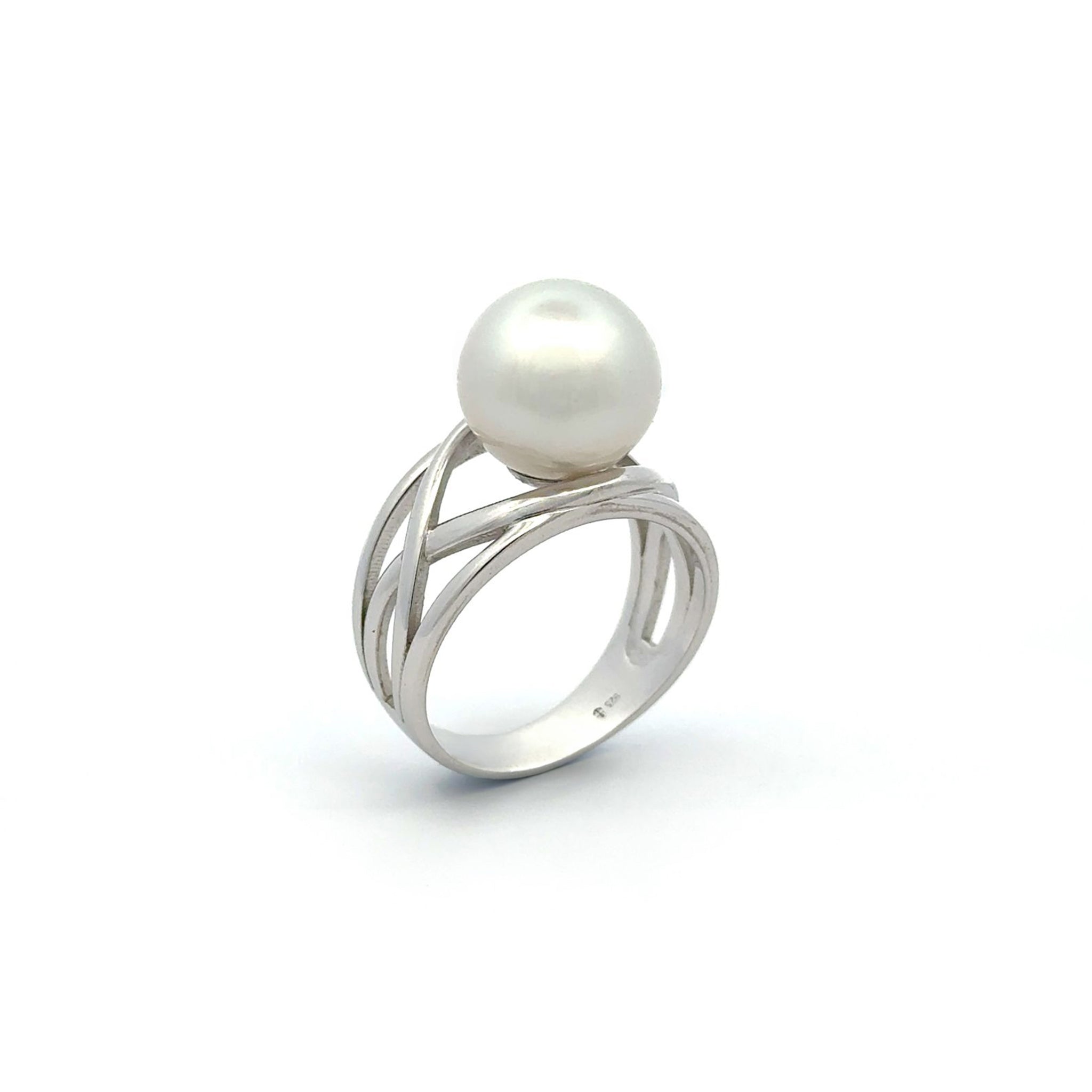 Sterling Silver Australian South Sea Cultured 12-13mm Pearl Ring