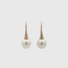 9K Yellow Gold Australian South Sea 11-12 mm Cultured Pearl Hook Earrings