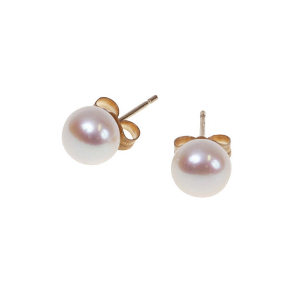 9K Yellow Gold Freshwater Pearl 4.5-5mm Stud Earrings