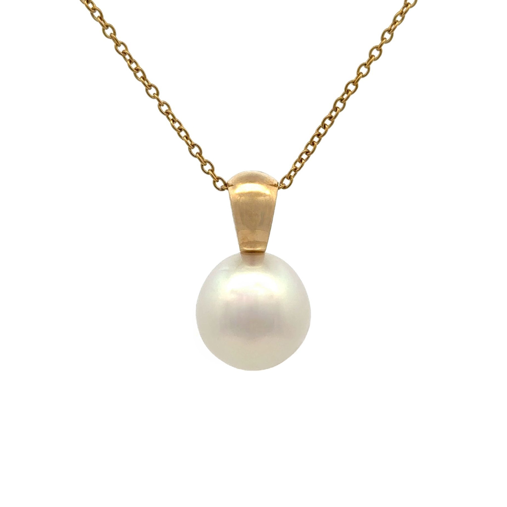 9K Yellow Gold Australian South Sea Cultured 14-15mm Pearl Pendant