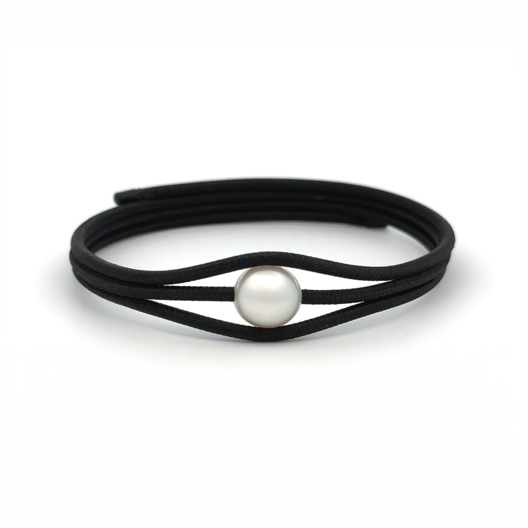 Australian South Sea Cultured 8 -9mm Pearl Black Magnetic Wrap Bracelet