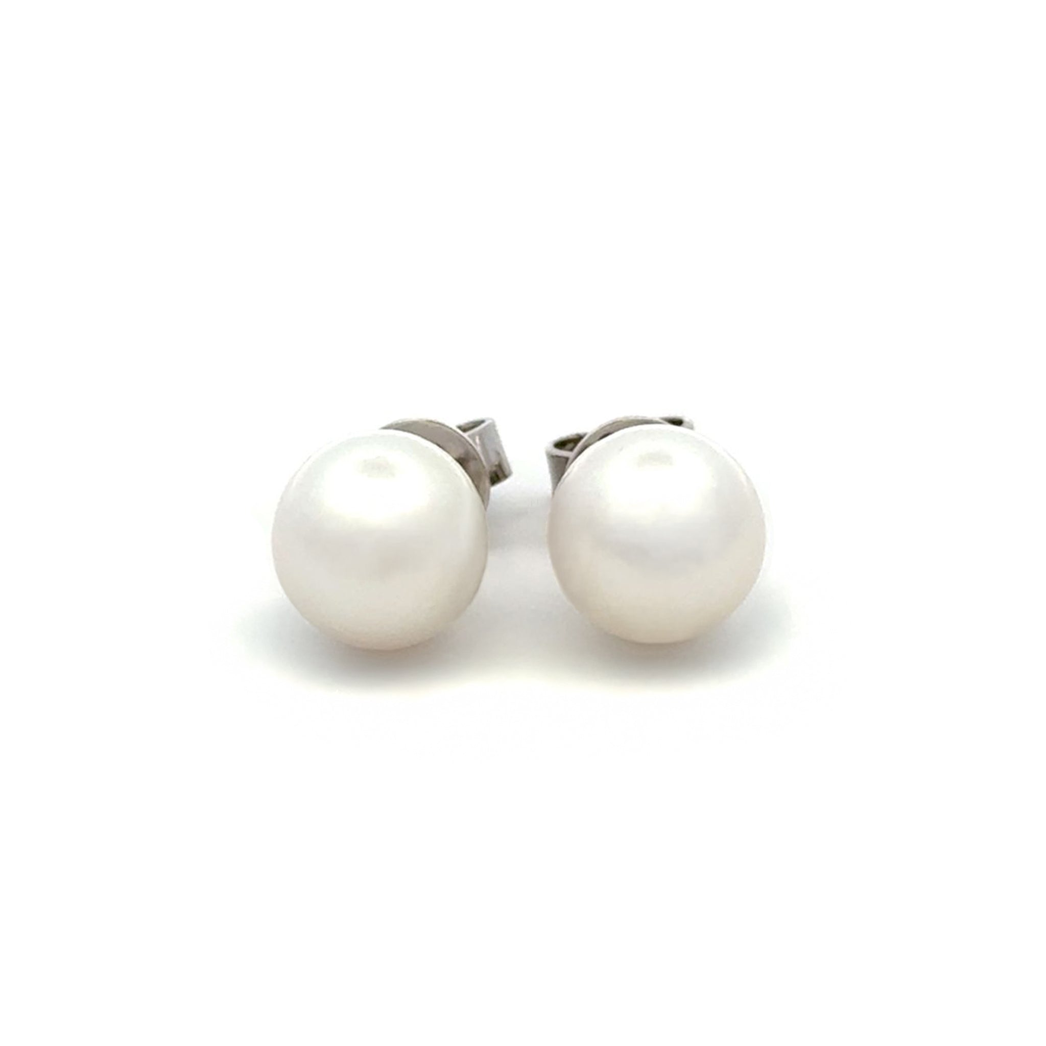 Sterling Silver South Sea 8-9mm Cultured Pearl Stud Earrings