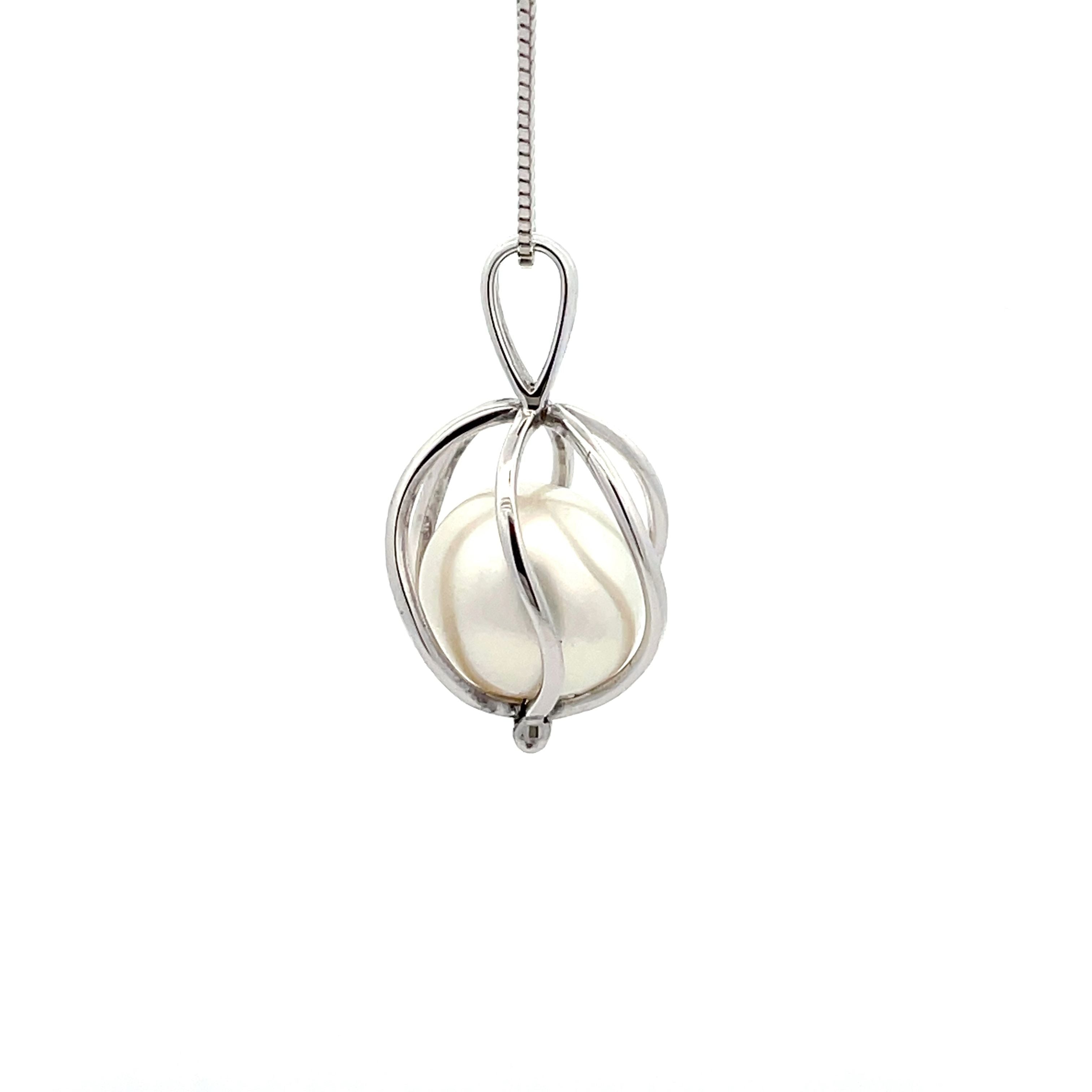 Sterling silver cage deals pendant