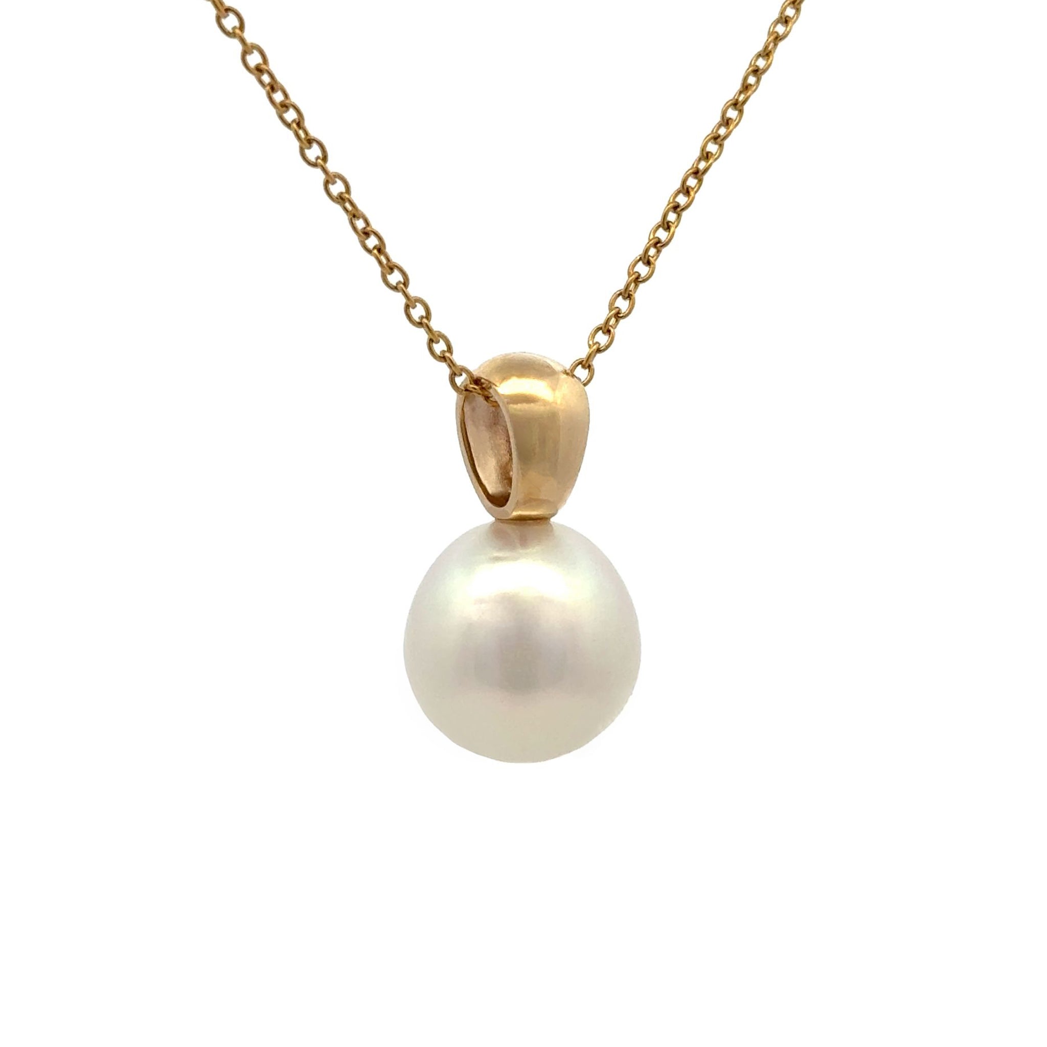 9K Yellow Gold Australian South Sea Cultured 14-15mm Pearl Pendant