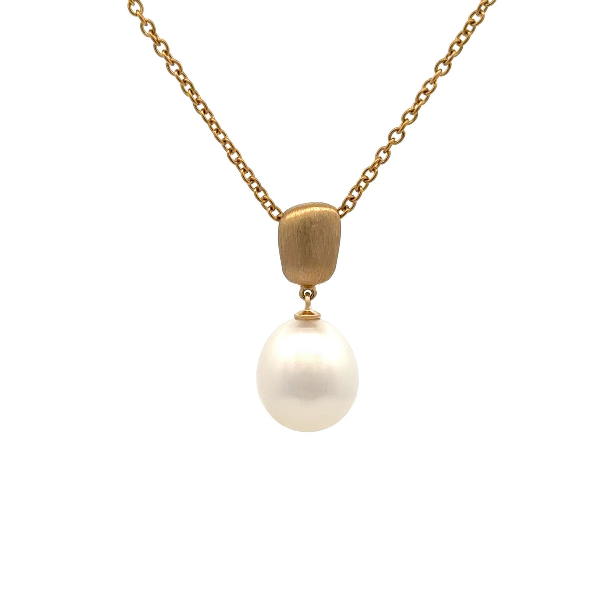 9K Yellow Gold Australian South Sea Cultured 10-11mm Pearl Pendant