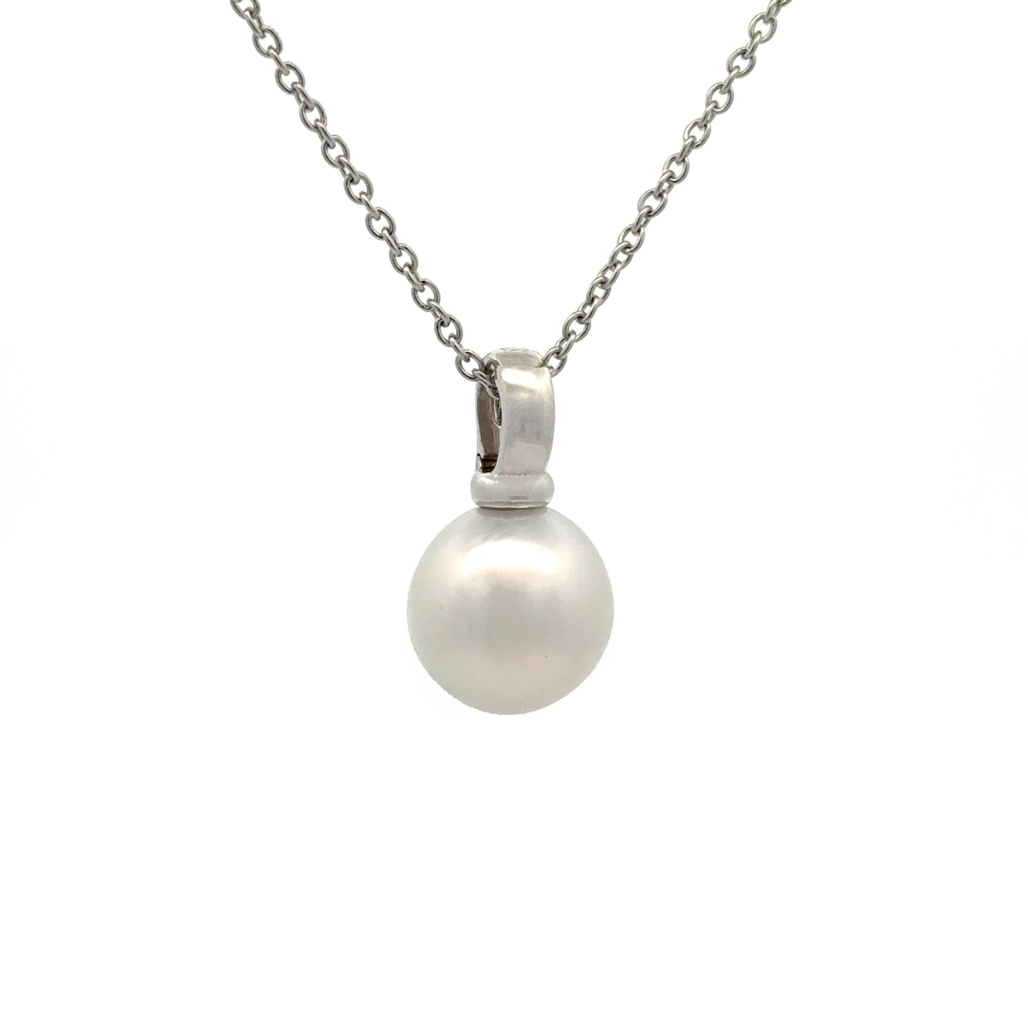 18K White Gold Australian South Sea Cultured Pearl Pendant (price is for pendant only)