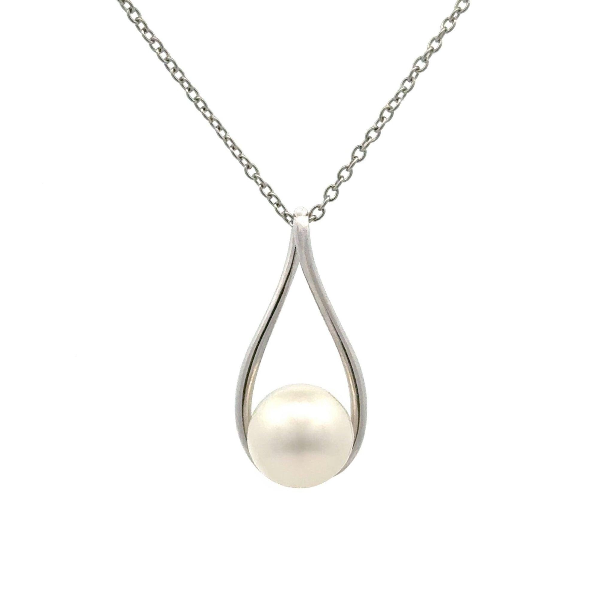 9K White Gold Australian South Sea Cultured 11-12mm Pearl Pendant