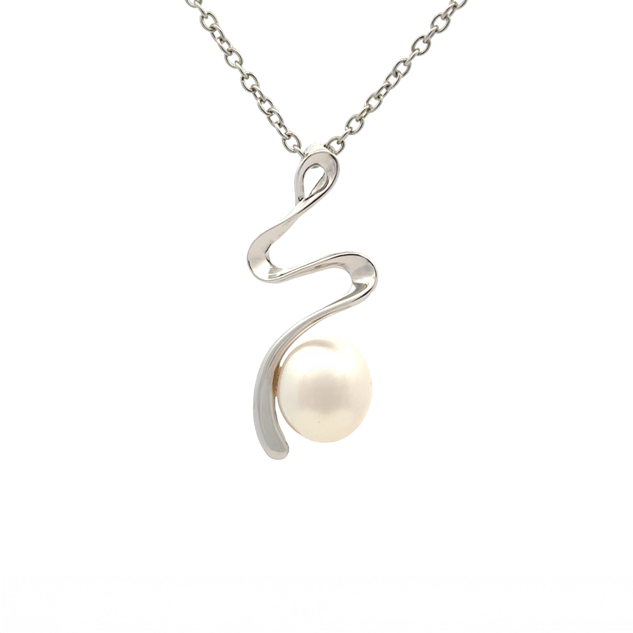 Sterling Silver Australian South Sea 8-9mm Cultured Pearl Pendant