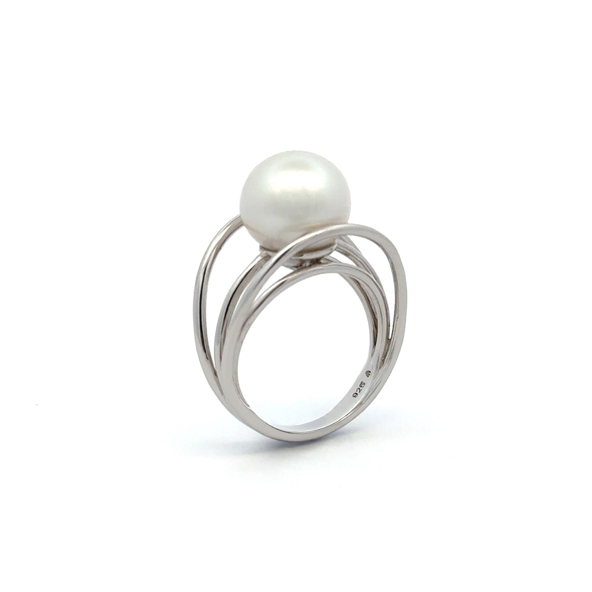 Sterling Silver Australian South Sea Cultured 12-13 mm Pearl Ring