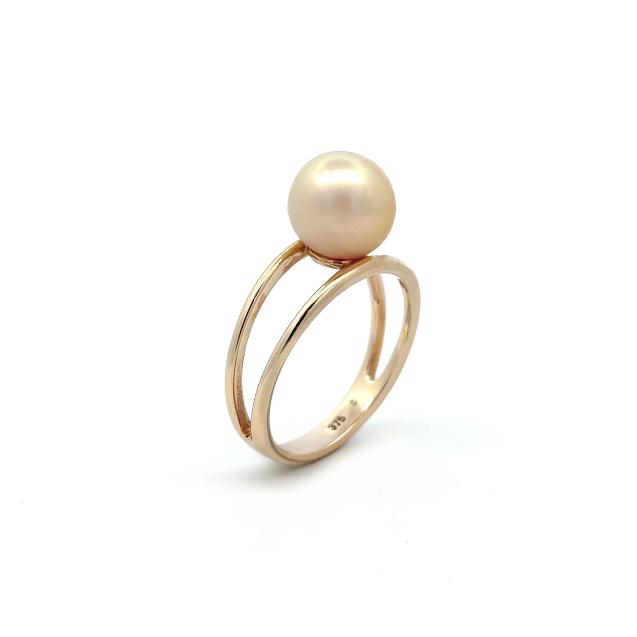 9K Yellow Gold South Sea Cultured 8 - 9mm Pearl Ring