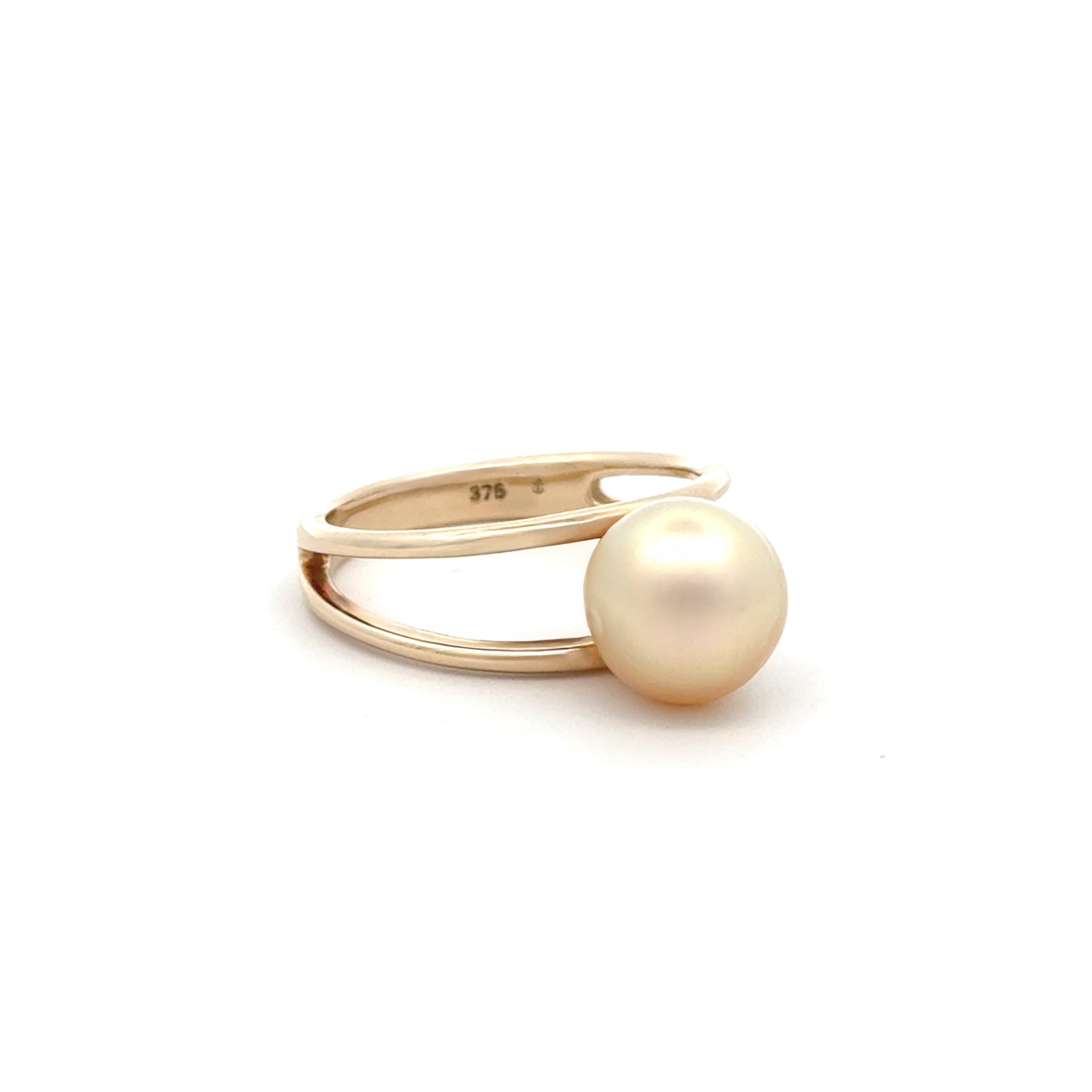 9K Yellow Gold South Sea Cultured 8 - 9mm Pearl Ring