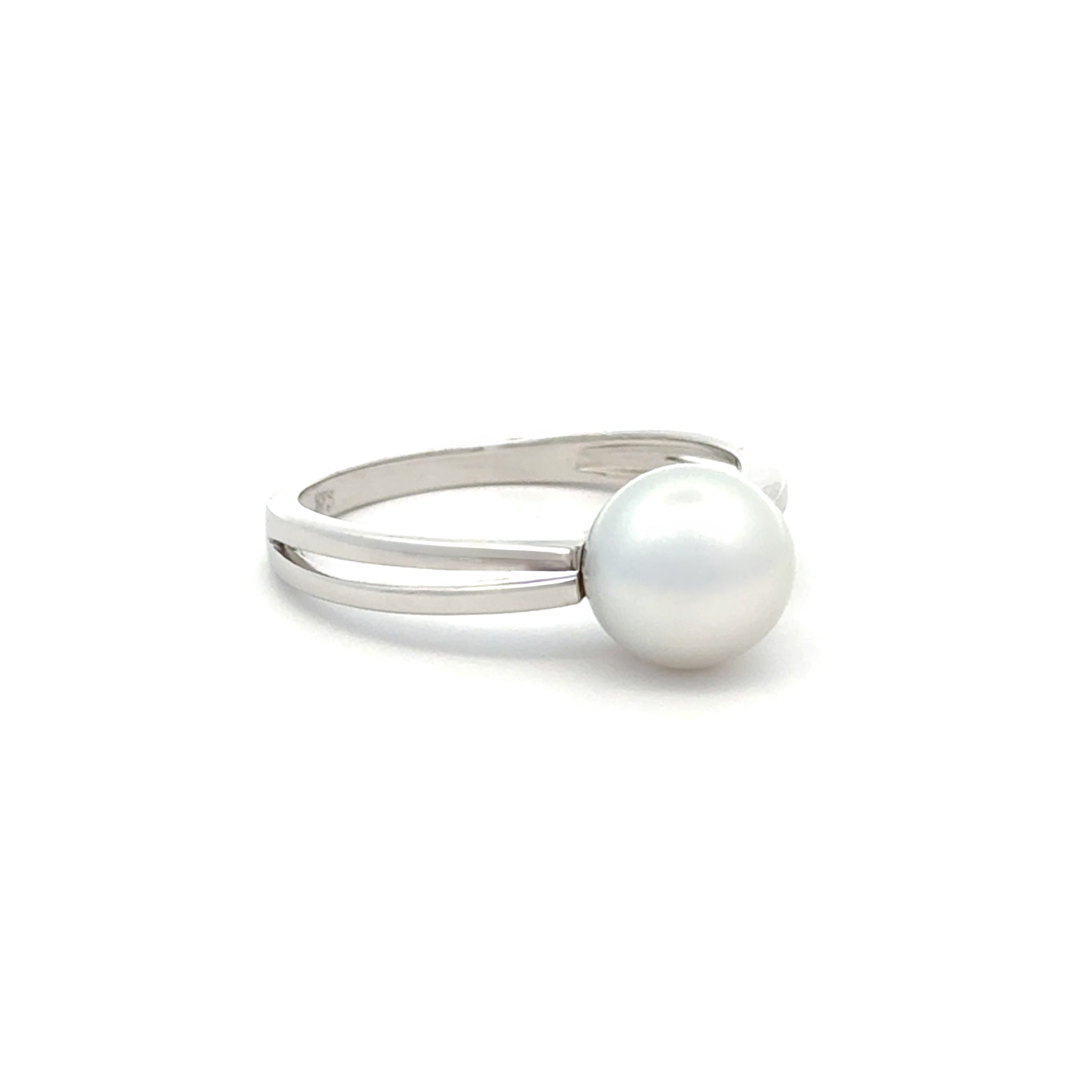 9K White Gold Australian South Sea Cultured 8 -9 mm Pearl Ring