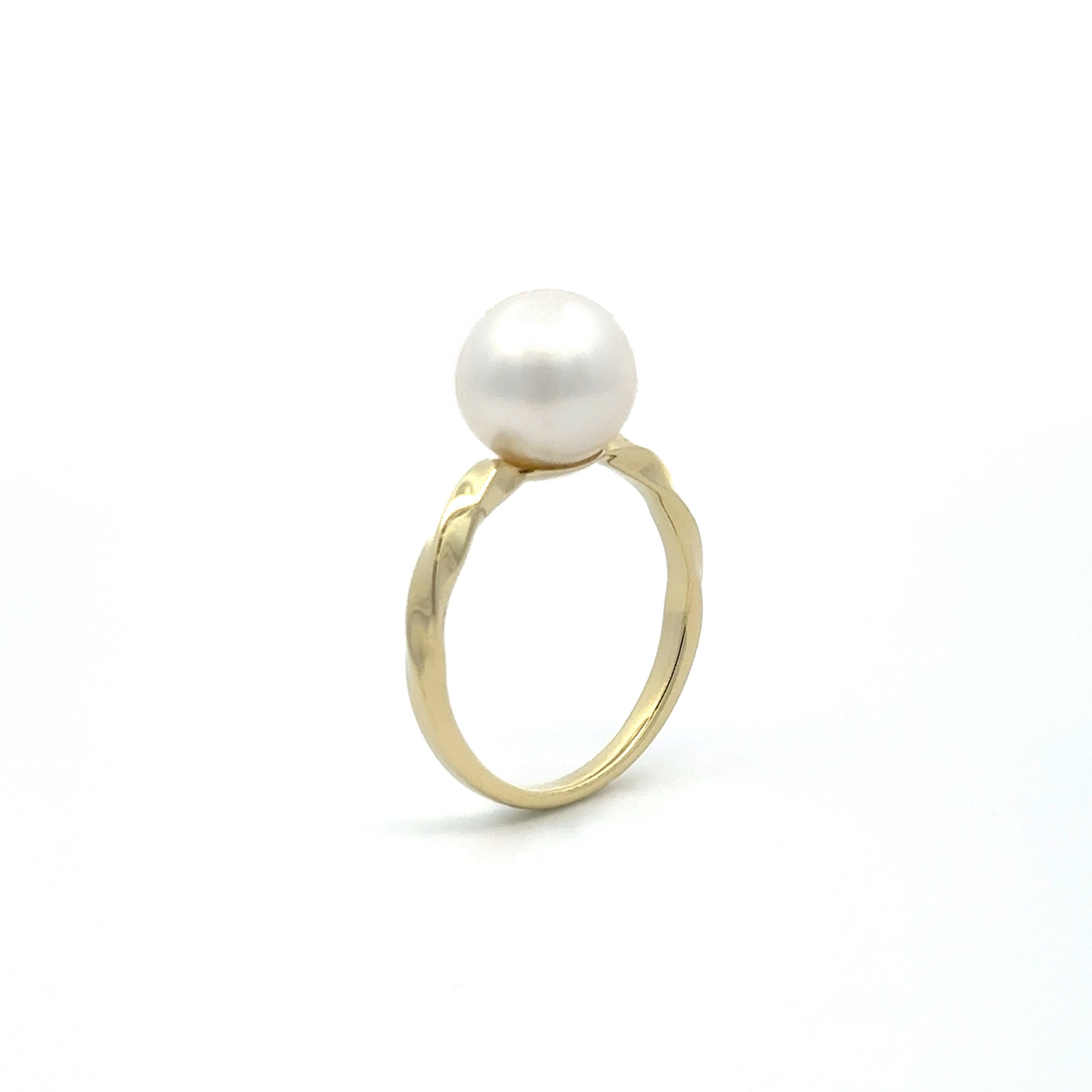 9K Yellow Gold Australian South Sea 9-10 mm Cultured Pearl Ring