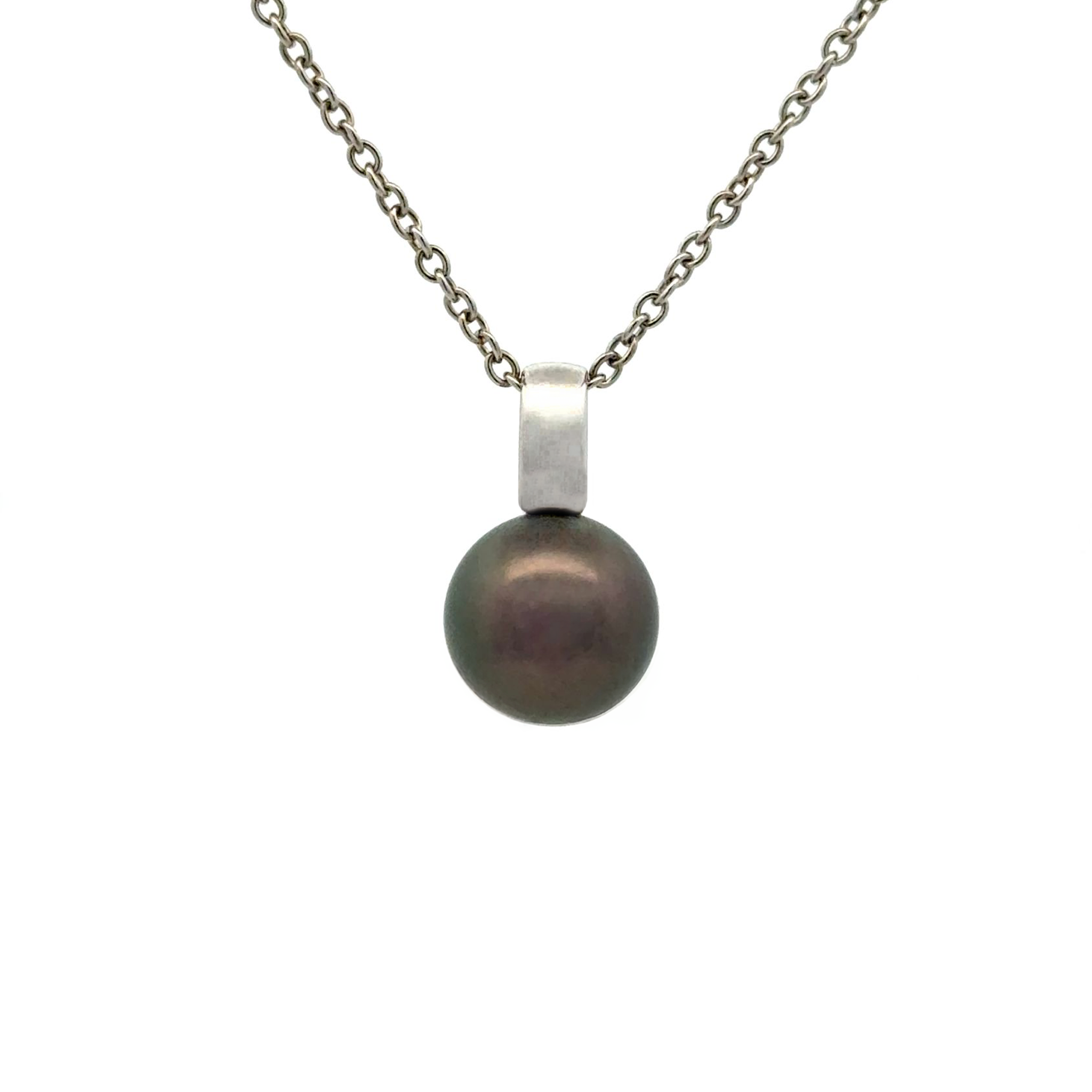 Sterling Silver Tahitian 10-11mm Cultured Pearl Pendant