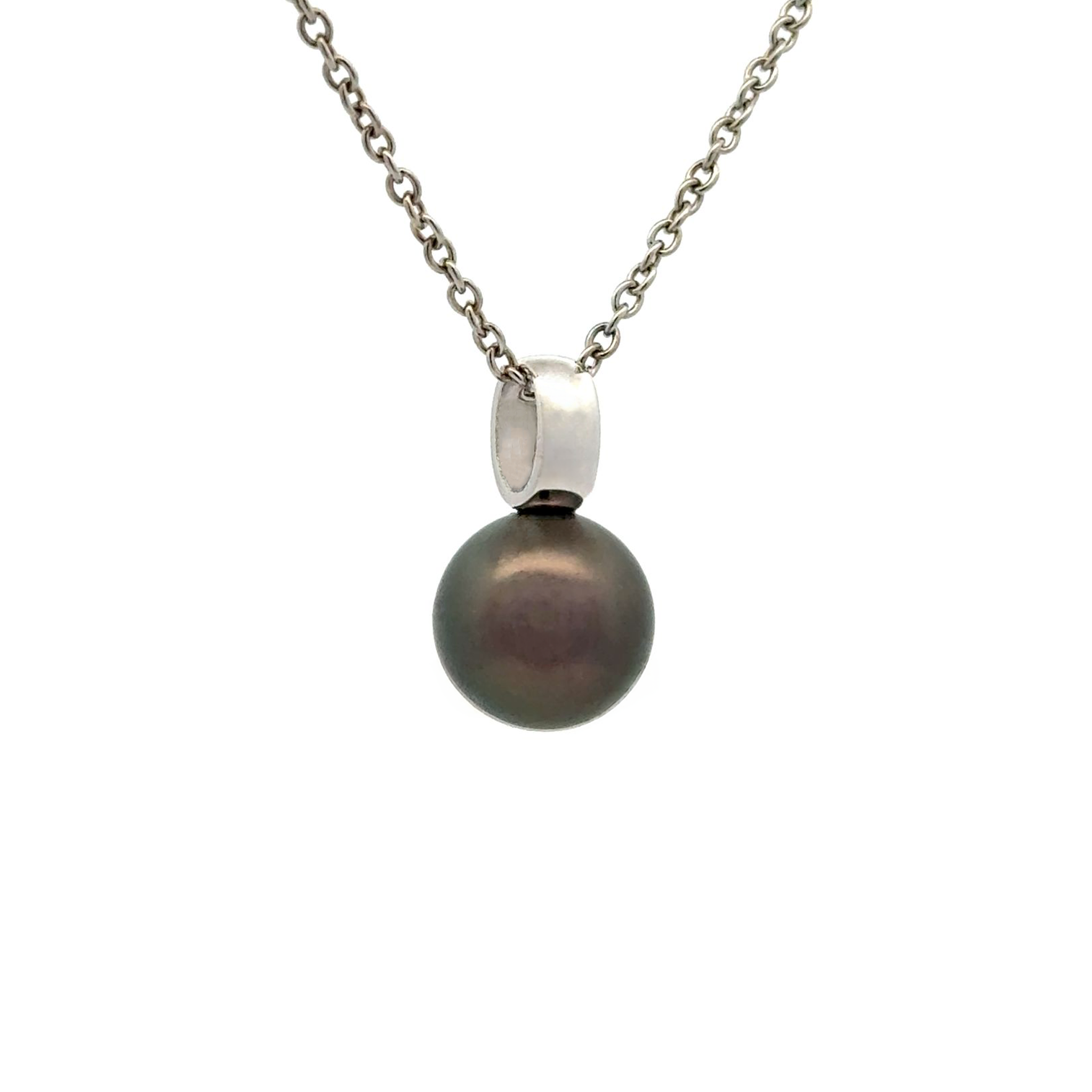 Sterling Silver Tahitian 10-11mm Cultured Pearl Pendant