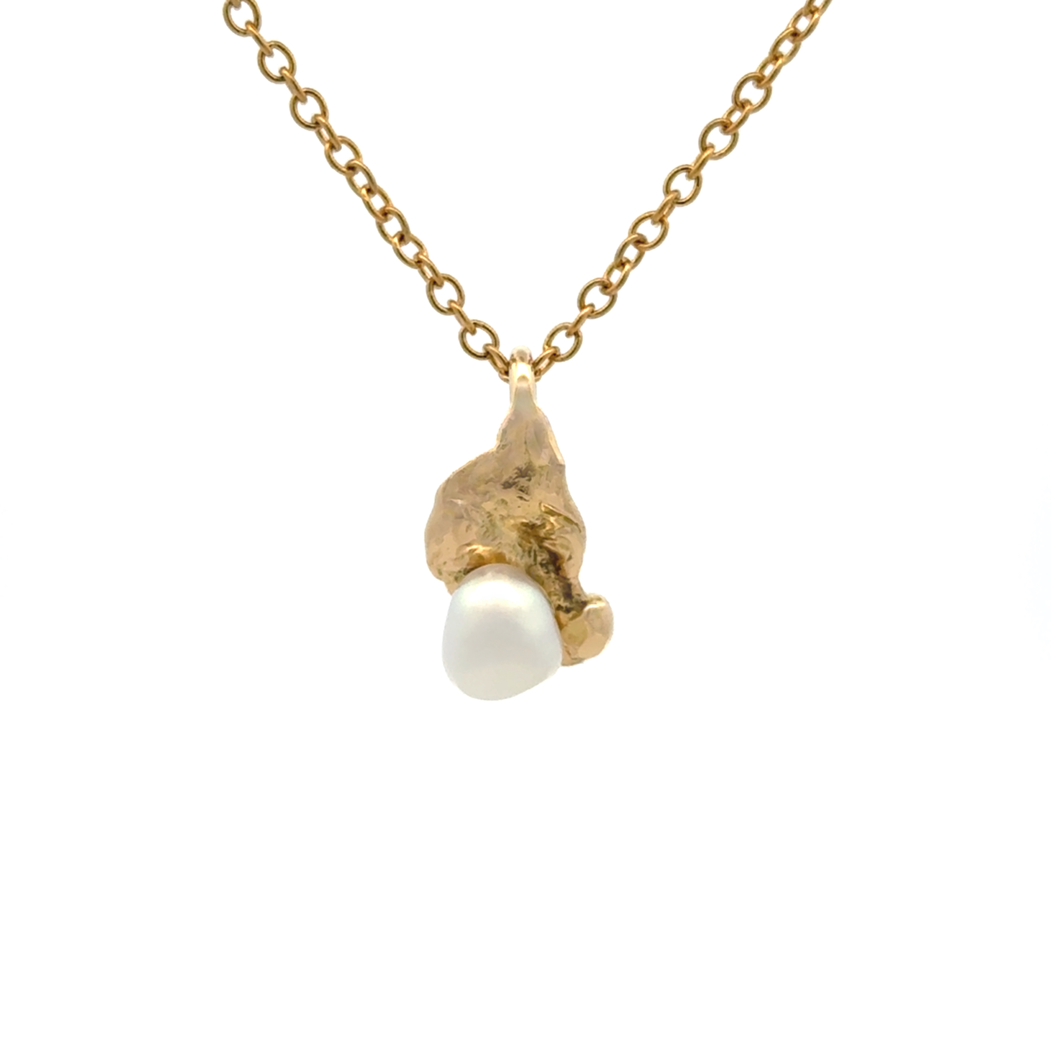 18K Yellow Gold Australian South Sea 0.3g Keshi Pearl Pendant