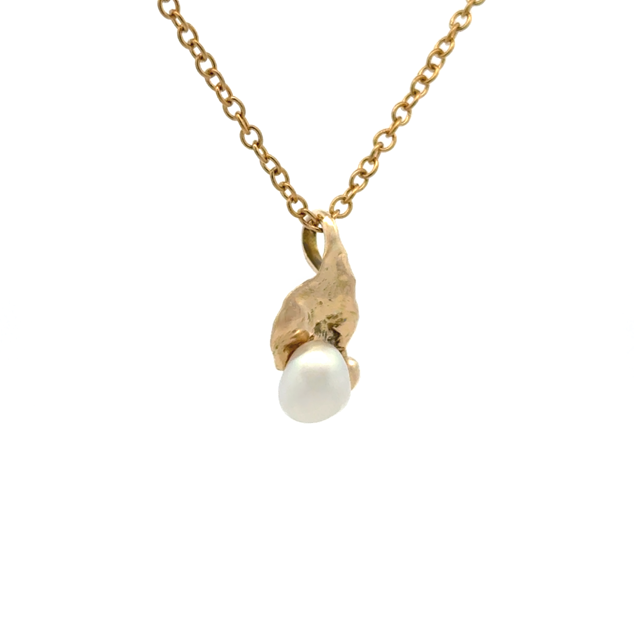 18K Yellow Gold Australian South Sea 0.3g Keshi Pearl Pendant