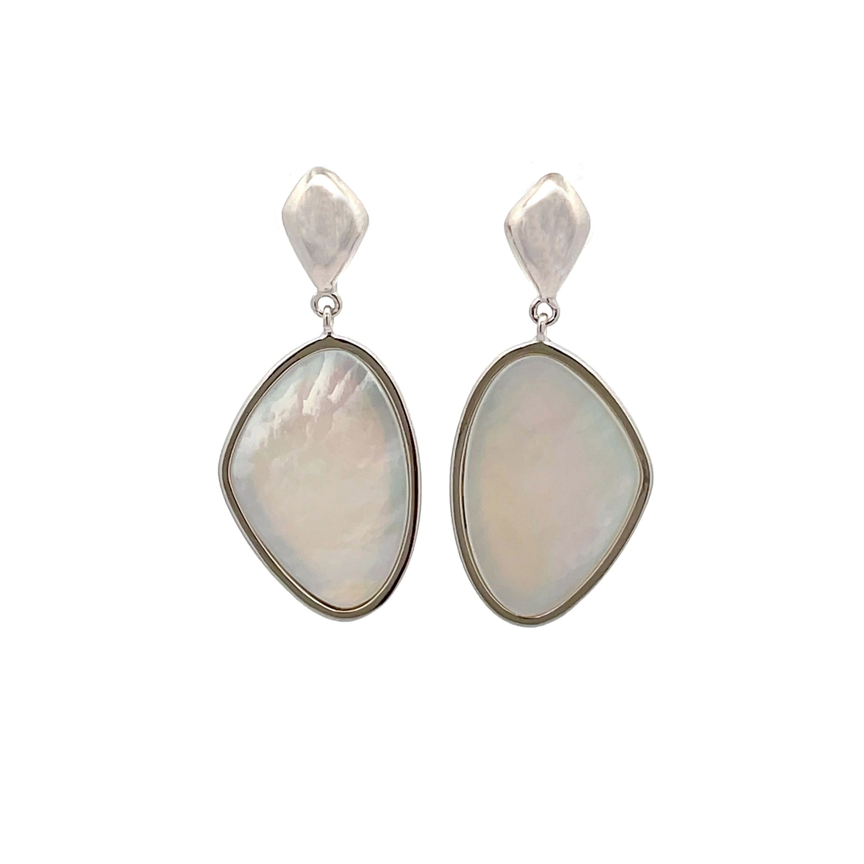 Australian Coober Pedy Opal Earrings Sterling Drops – New World Gems