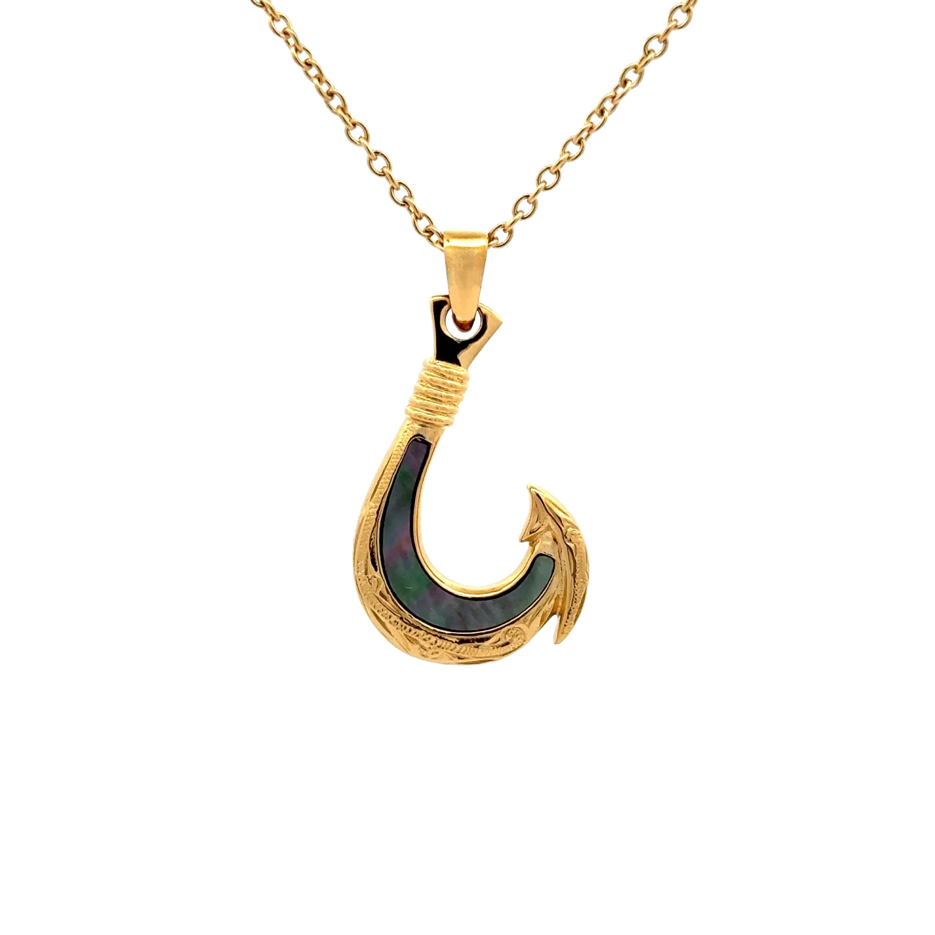 Diamond Fish Hook Pendant 001-416-00046 - Nautical | Blue Marlin Jewelry,  Inc. | Islamorada, FL