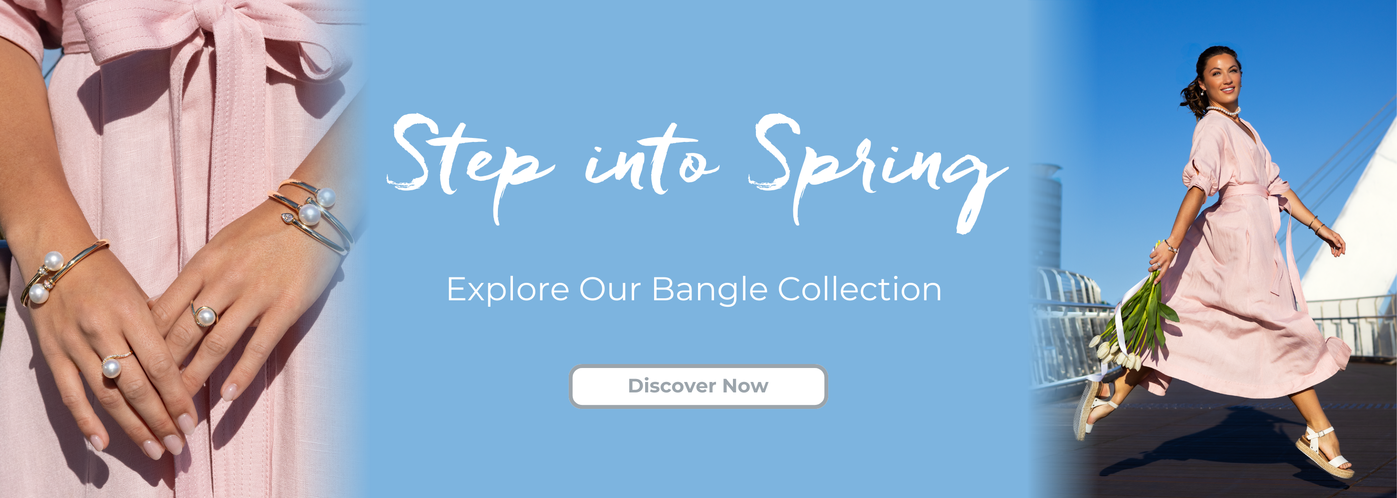 step into spring with pearl bangles