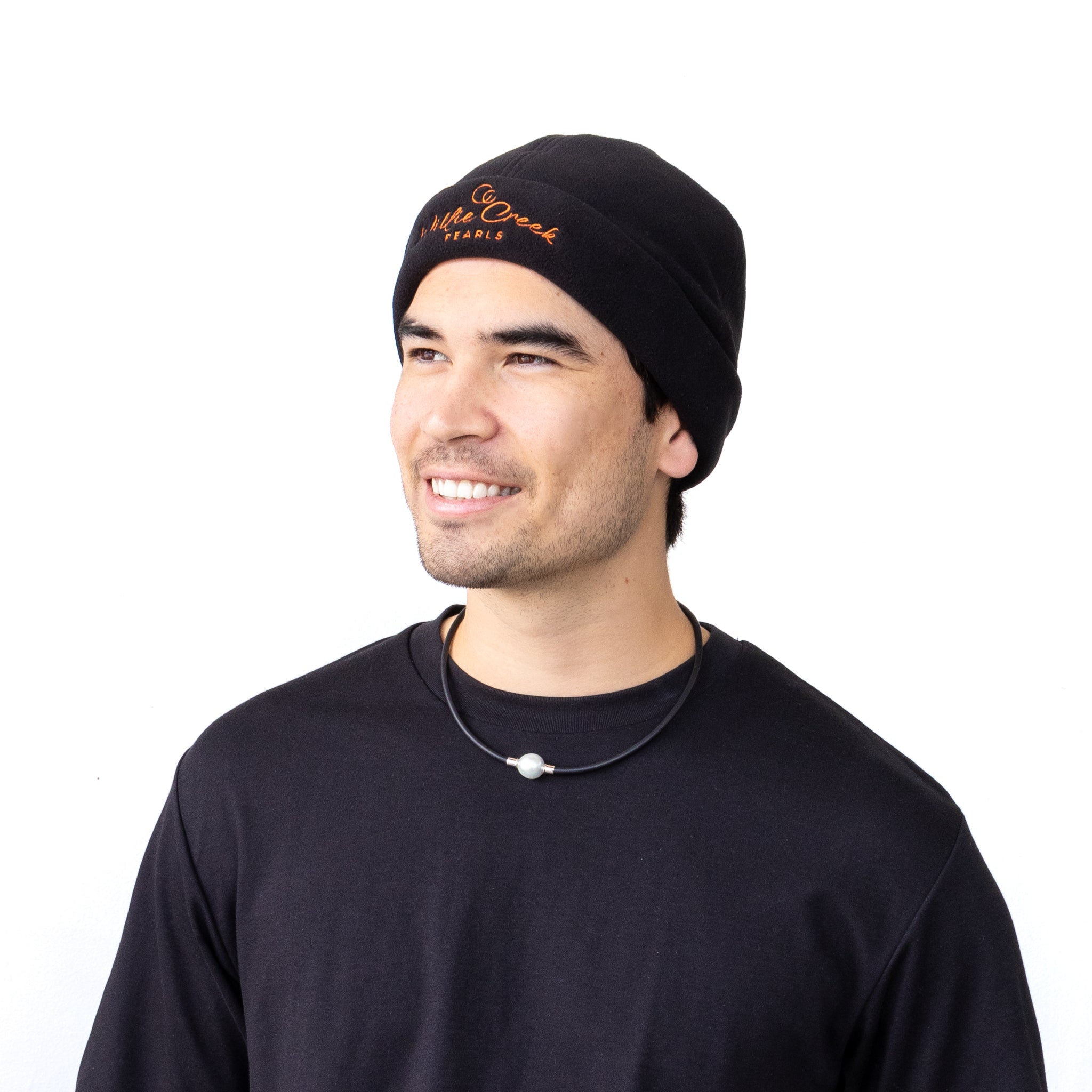 Willie Creek Pearls Black Beanie