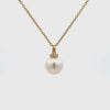 18K Yellow Gold Australian South Sea Cultured Pearl &amp; Diamond Pendant (price is for pendant only)