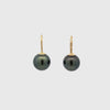 9K Yellow Gold Tahitian Cultured 9-10 mm Pearl Hook Earrings