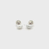 18K White Gold Australian South Sea Keshi Pearl Stud Earrings with Silicon Backings