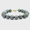 9K Yellow Gold Tahitian Cultured Pearl Strand Bracelet