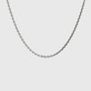 9K White Gold Polished 45cm Diamond Cut Oblong Trace Chain 1.5mm