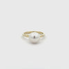 9K Yellow Gold Australian South Sea Cultured 9-10mm Pearl Ring Size N 1/2