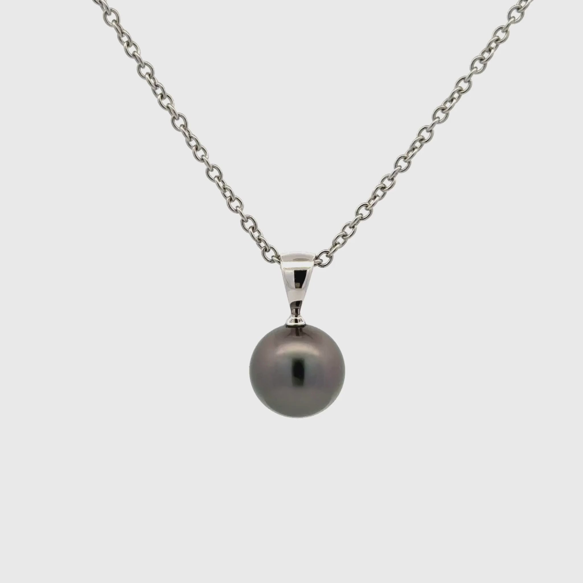 Sterling Silver Tahitian 9-10mm Cultured Pearl Pendant