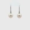 18K White Gold Australian South Sea 9-10mm Cultured Pearl Hook Earrings