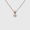 Sterling Silver Pink 7-8mm Freshwater Pearl & Swarovski Crystal Pendant