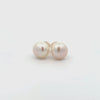 9K Yellow Gold Freshwater Pearl 10-11mm Stud Earrings