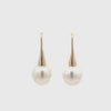 9K Yellow Gold Australian South Sea 11-12mm Cultured Pearl Hook Earrings