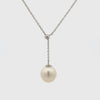 Sterling Silver Australian South Sea 10-11mm Cultured Pearl Adjustable Slider Necklace